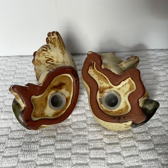 Vintage Redware Pottery - Playful Kittens - Salt and Pepper Shakers - Picture 7 of 16
